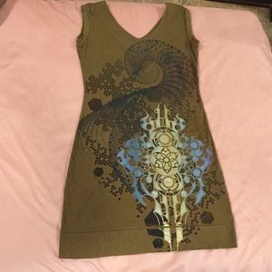 Bamboo tee dress. Limited edition print